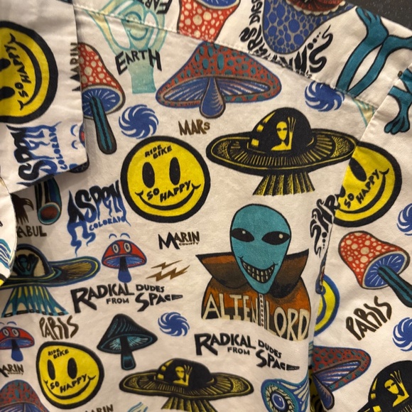 Shredder Digest Alien Lords Button Down Shirt Medium - Picture 6 of 6